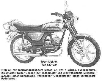 Zndapp-Schaltplan Typ 529-024 GTS 50